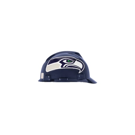 Msa Safety HARDHAT CAP, V-GARD, 1-TOUCH, NFL SEATTLE SEAHAWKS,  818410
